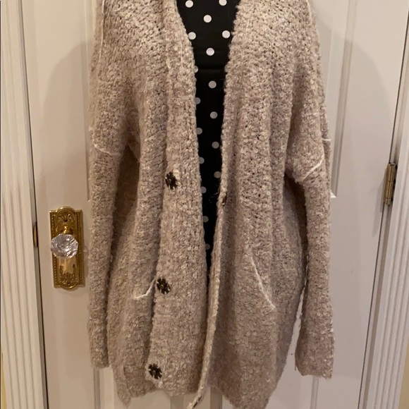Free People Tan Knit Cardigan - Picture 3 of 3